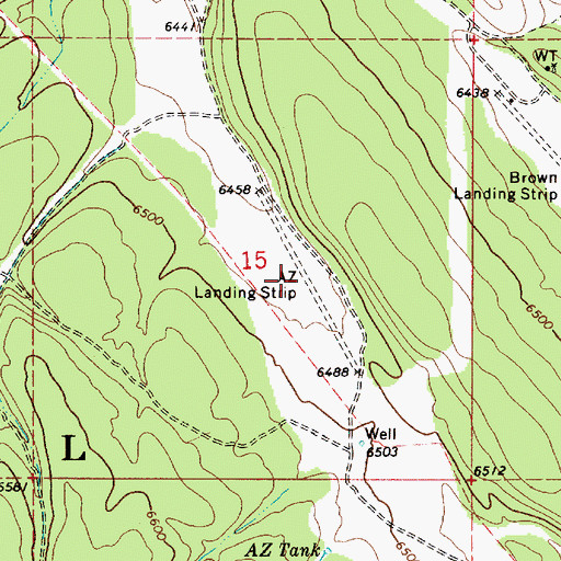 Topographic Map of AZ Landing Strip (historical), AZ