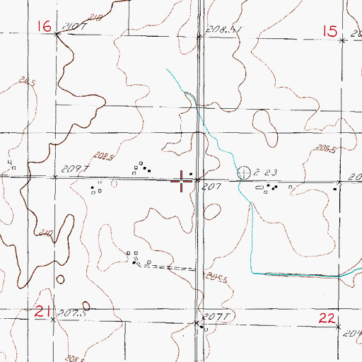 Topographic Map of Mentzer School (historical), IL