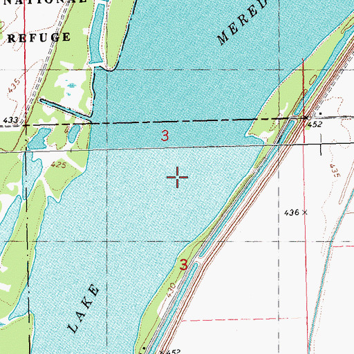 Topographic Map of Meredosia Lake, IL