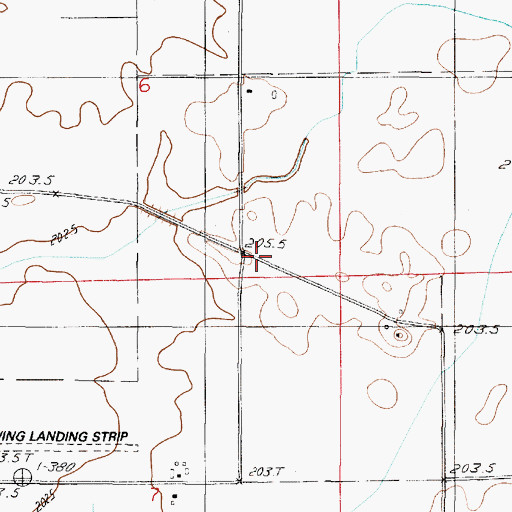Topographic Map of Merkle School (historical), IL