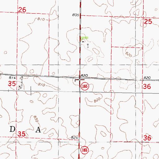 Topographic Map of Merna School (historical), IL