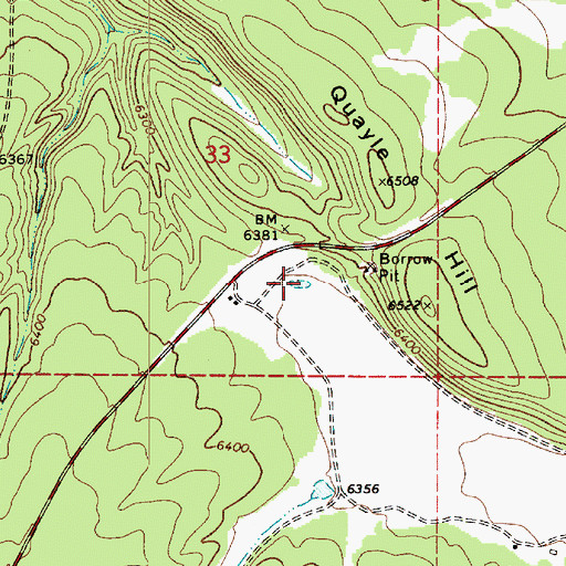 Topographic Map of Quayle Field Tank, AZ
