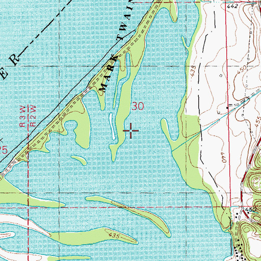 Topographic Map of Metz Lake, IL