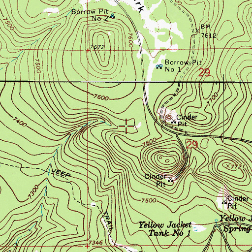 Topographic Map of Borrow Pit Number Two Tank, AZ
