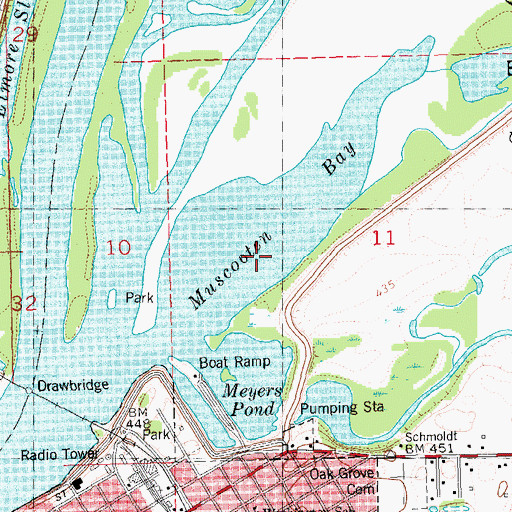 Topographic Map of Meyers Pond, IL