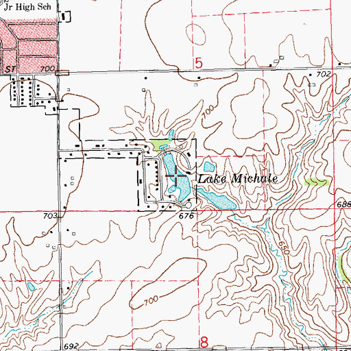 Topographic Map of Lake Michale, IL