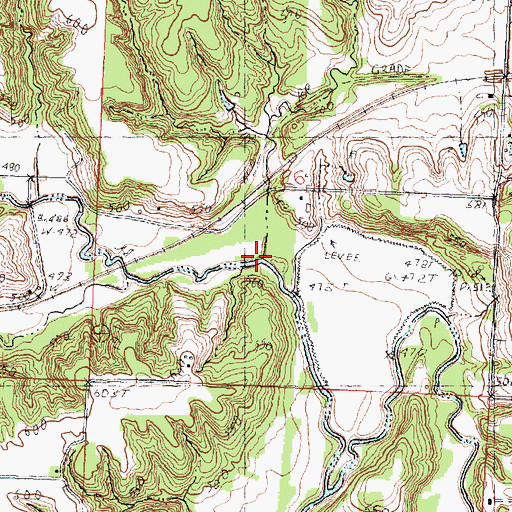 Topographic Map of Middle Branch Copperas Creek, IL