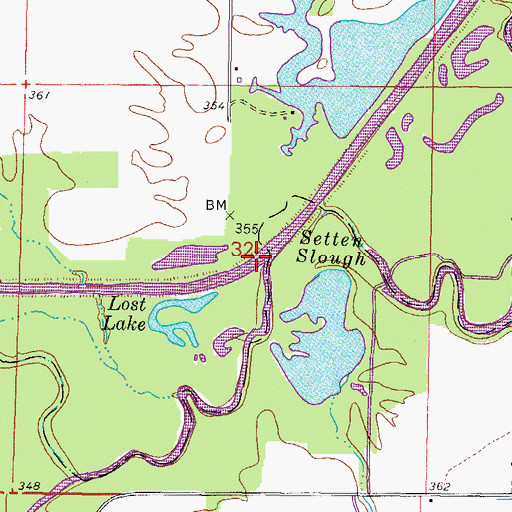 Topographic Map of Middle Fork Saline River, IL