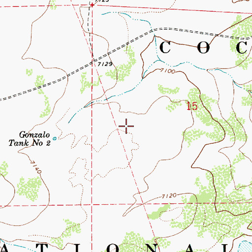 Topographic Map of Diversion Dam, AZ