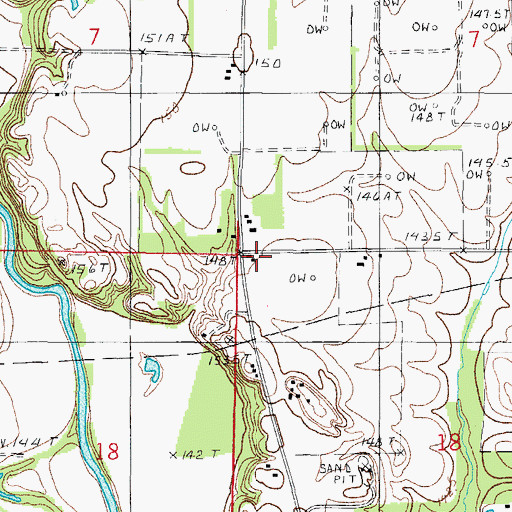 Topographic Map of Midway School (historical), IL