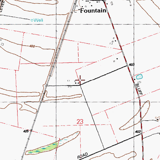 Topographic Map of Miles Hollow School, IL
