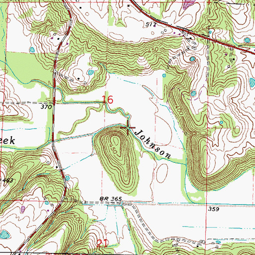Topographic Map of Mill Creek, IL