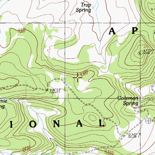 Topographic Map of Voigt Pit Tank Number Six, AZ