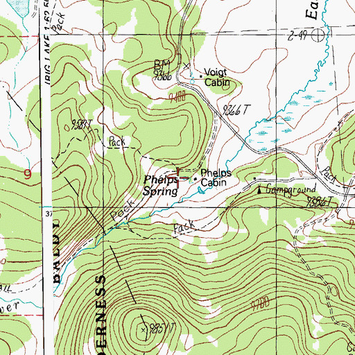 Topographic Map of Phelps Forest Service Facility, AZ