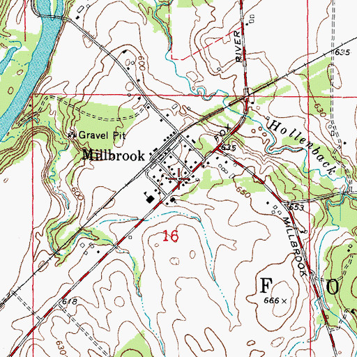 Topographic Map of Millbrook, IL