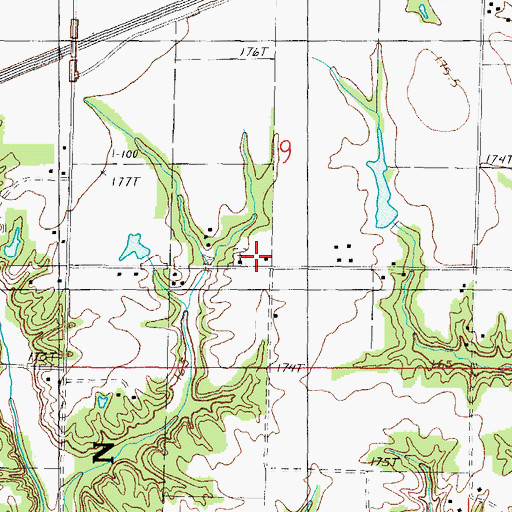 Topographic Map of Miller Chapel, IL