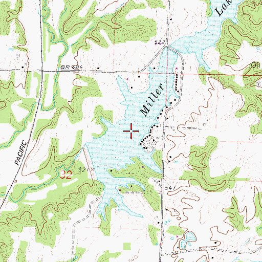 Topographic Map of Miller Lake, IL