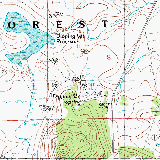 Topographic Map of Black River Spring, AZ