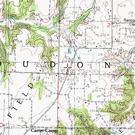 Topographic Map of Miller School (historical), IL