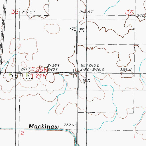 Topographic Map of Miller School (historical), IL
