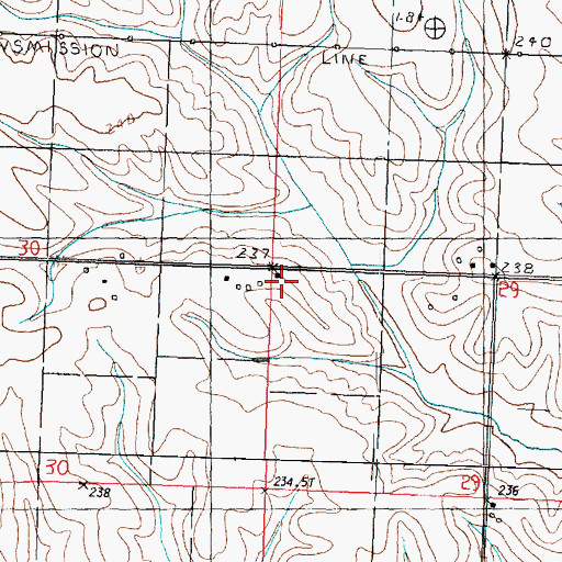 Topographic Map of Miller School (historical), IL