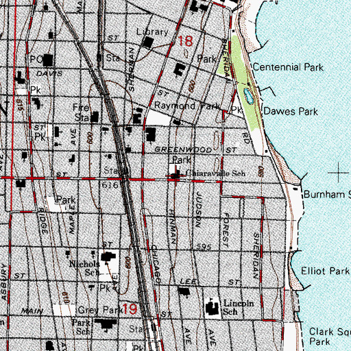 Topographic Map of Miller School, IL