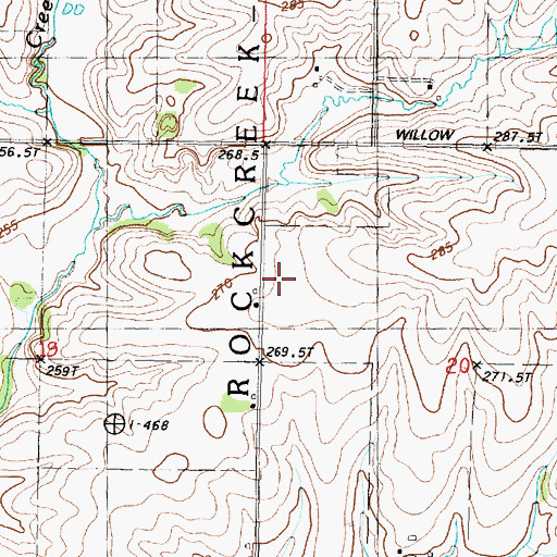 Topographic Map of Miller School (historical), IL