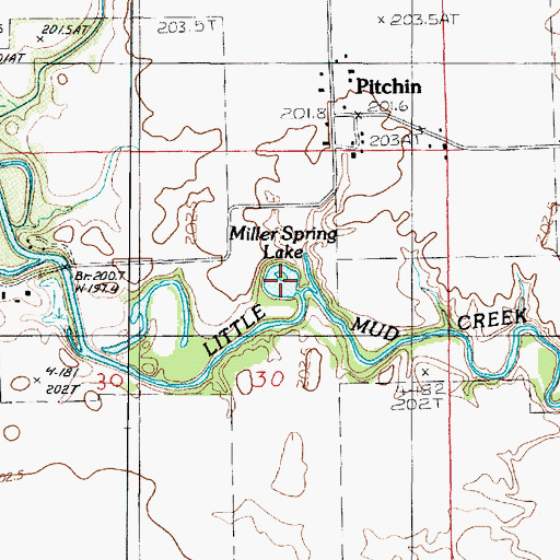 Topographic Map of Miller Spring Lake, IL