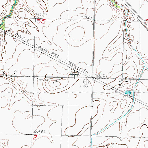 Topographic Map of Millersville Cemetery, IL