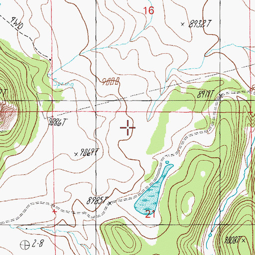 Topographic Map of Cherokee Tank, AZ