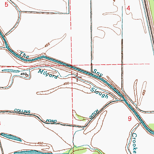 Topographic Map of Milyard Slough, IL