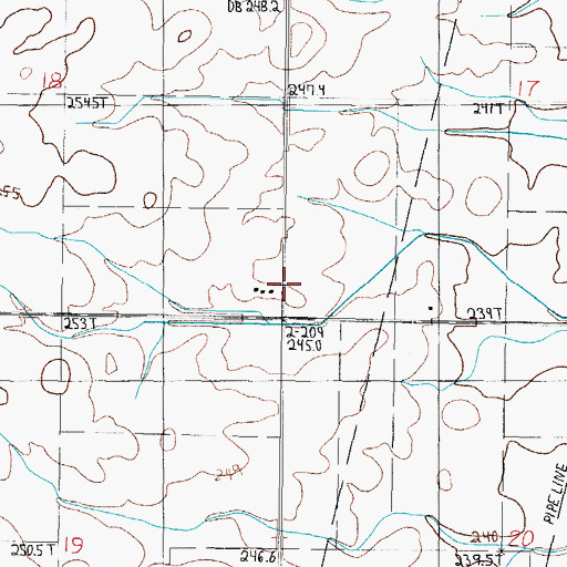 Topographic Map of Miner School (historical), IL
