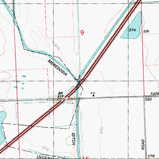 Topographic Map of Mineral Spring Creek, IL