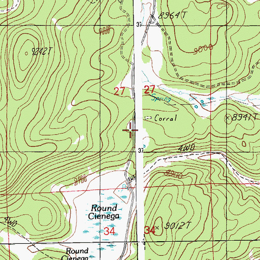 Topographic Map of Line Tank, AZ