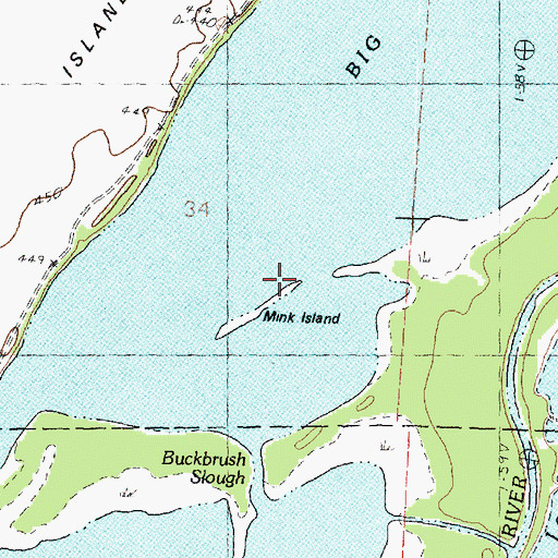 Topographic Map of Mink Island, IL