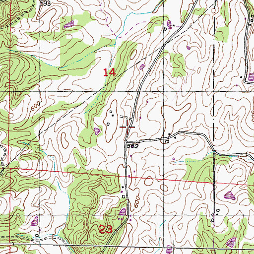 Topographic Map of Misenheimer School (historical), IL