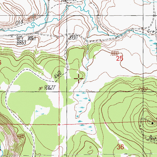 Topographic Map of Cienega Spring, AZ