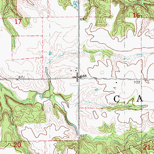 Topographic Map of Mission Ridge School (historical), IL