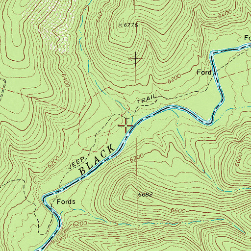 Topographic Map of Dry Creek, AZ