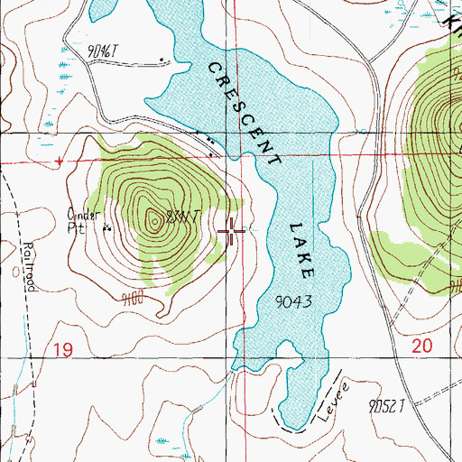 Topographic Map of Crescent Lake Spring, AZ