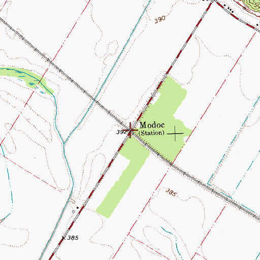 Topographic Map of Modoc, IL