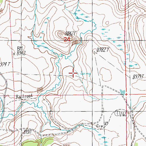 Topographic Map of Burro Creek Spring, AZ