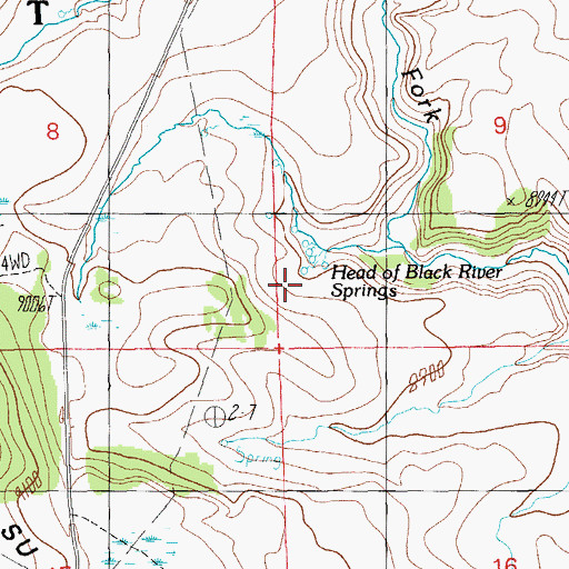 Topographic Map of SU Spring, AZ