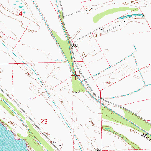 Topographic Map of Monroe City Creek, IL