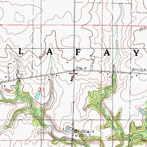 Topographic Map of Monroe School (historical), IL