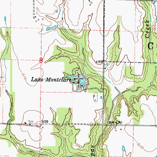 Topographic Map of Lake Montclare, IL