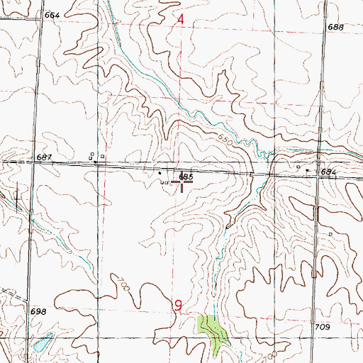 Topographic Map of Moody School (historical), IL
