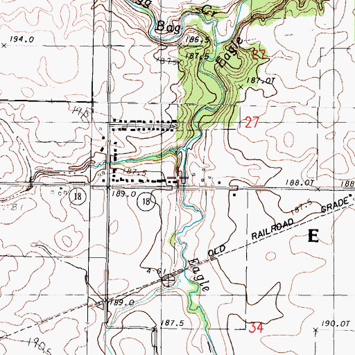 Topographic Map of Moon School (historical), IL
