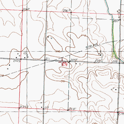 Topographic Map of Moon School (historical), IL