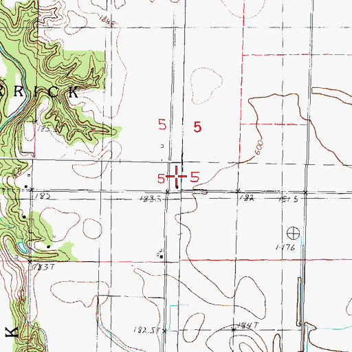 Topographic Map of Moonshine School (historical), IL